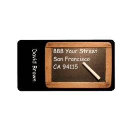 Etiqueta Rótulo de Endereço do Slate School da Rustic Vinta