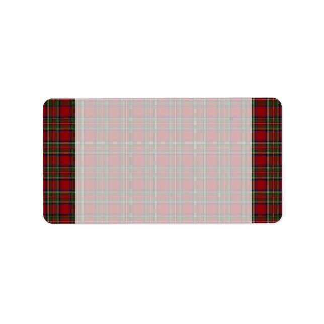 Etiqueta Rótulo de Endereço do Vazio Royal Stuart Tartan (Frente)