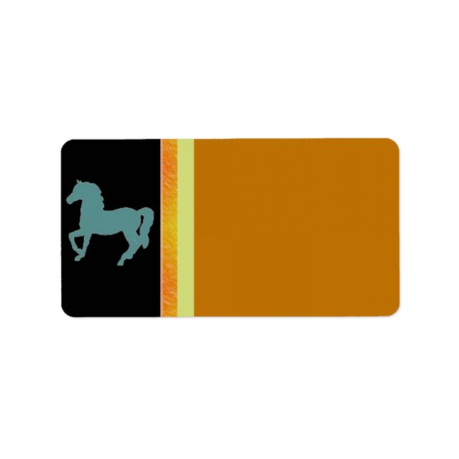 Etiqueta Rótulo de Endereço dos Cavalos (Frente)