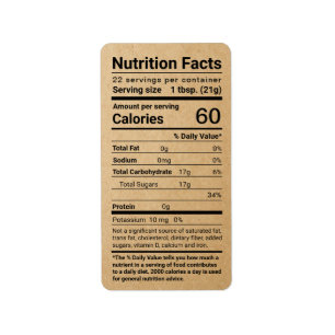 Etiqueta Rótulo de Endereço dos Fatos Nutricionais do Kraft