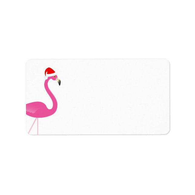 Etiqueta Rótulo de Endereço Fa la la Flamingo Holiday (Frente)