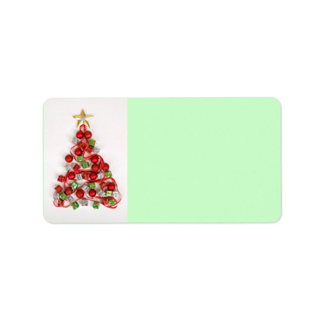 Etiqueta Rótulo de Endereço Feliz Natal (Frente)