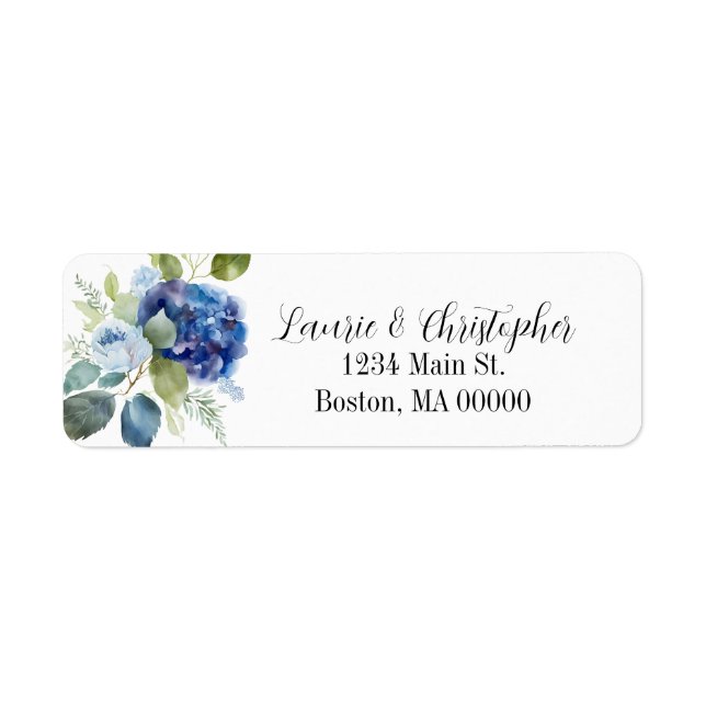 Etiqueta Rótulo de Endereço Floral Elegante Atemporal (Frente)