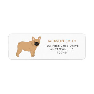 Etiqueta Rótulo de endereço francês Bulldog Frenchie