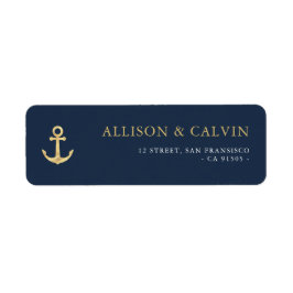 Etiqueta Rótulo de endereço marítimo náutico moderno