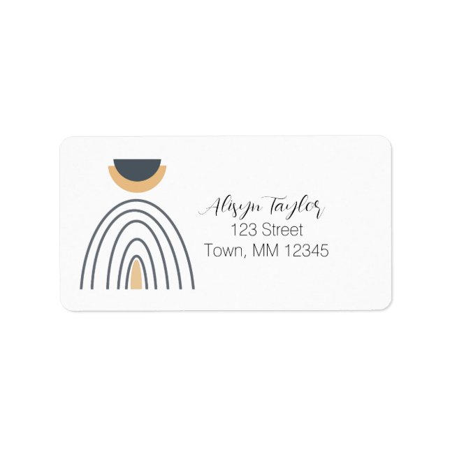 Etiqueta Rótulo de Endereço Mínimo Geométrico do Abstrato M (Frente)