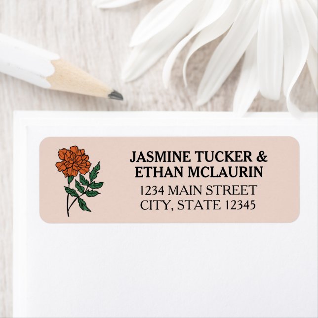 Etiqueta Rótulo de Endereço Mínimo Marigold (Insitu)