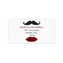 Rótulo de endereço para devolução de lábios e bigo