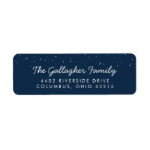 Rótulo de endereço para devolução do chá de fralda