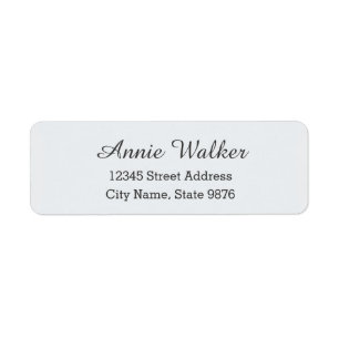 Etiqueta Rótulo de Endereço Pessoal Moderno - Branco Claro