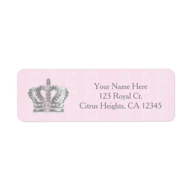 Etiqueta Rótulo de Endereço Princesa Rosa Conto de Fadas Vi (Frente)