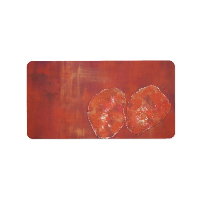 Etiqueta Rótulo de Endereço Red Ameoba (Frente)