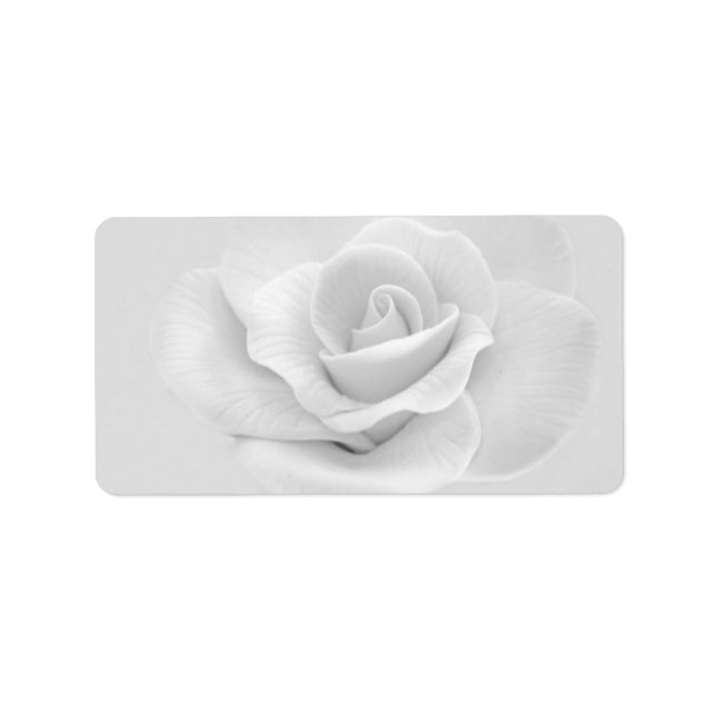 Etiqueta Rótulo de Endereço Rosa Branco (Frente)