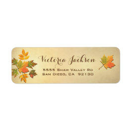 Etiqueta Rótulo de endereço Rustic Fall