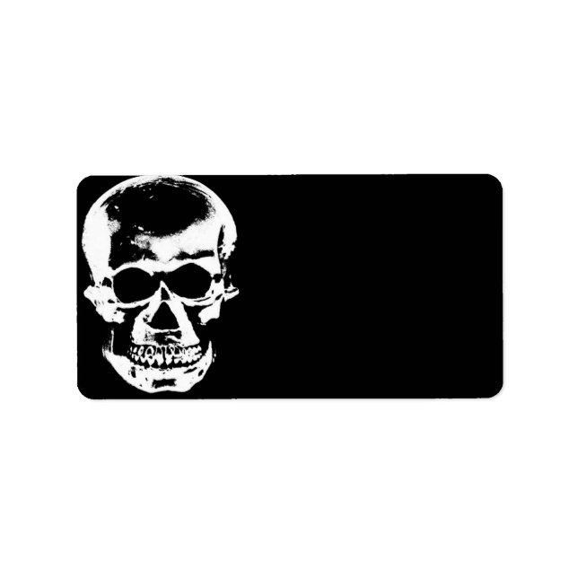 Etiqueta Rótulo de Endereço Skull (Frente)