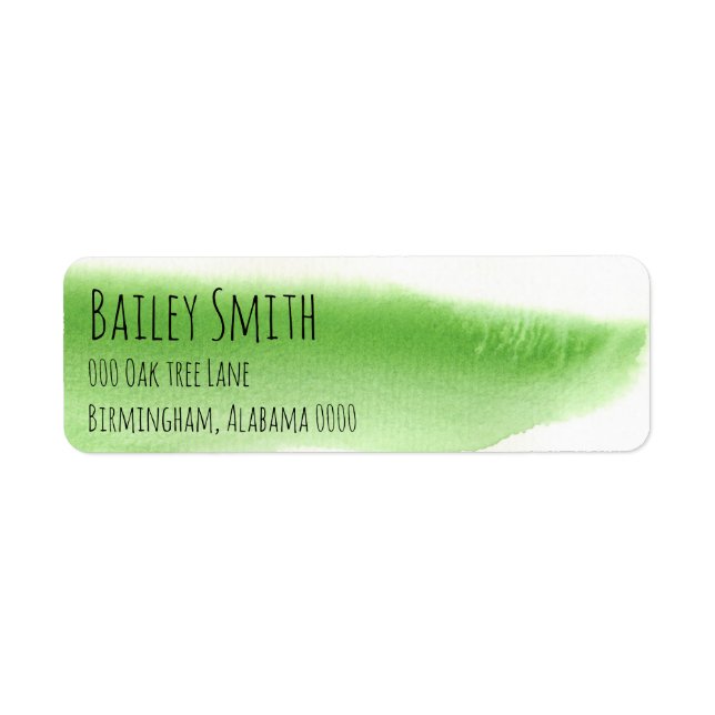 Etiqueta rótulo de endereço verde (Frente)