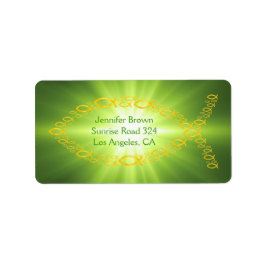 Etiqueta Rótulo de Endereço Verde para Peixes Cristãos