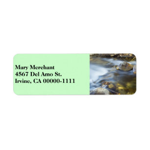 Etiqueta Rótulo de Endereço Verde Silky Water 4