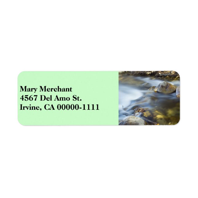 Etiqueta Rótulo de Endereço Verde Silky Water 4 (Frente)