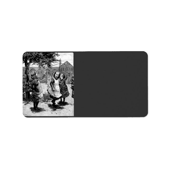 Etiqueta Rótulo de Endereço Vitoriano (Frente)