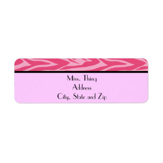 Etiqueta Rótulo de Endereço Zebra (Rosa)