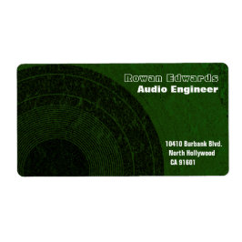 Etiqueta Rótulo de Envio de Engenheiro de Áudio