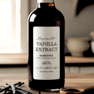 Etiqueta Rótulo de Extração de Vanilla Homemade Personaliza