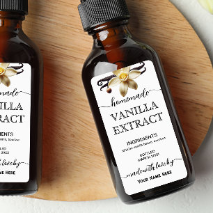 Etiqueta Rótulo de Extração de Vanilla Homemade Personaliza