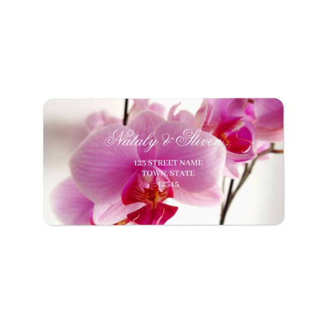 Etiqueta Rótulo de flor de orquídea (Frente)