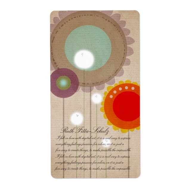 Etiqueta Rótulo de Flora (Frente)