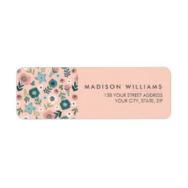 Etiqueta Rótulo de Flores Modernas Mínimas Personalizadas
