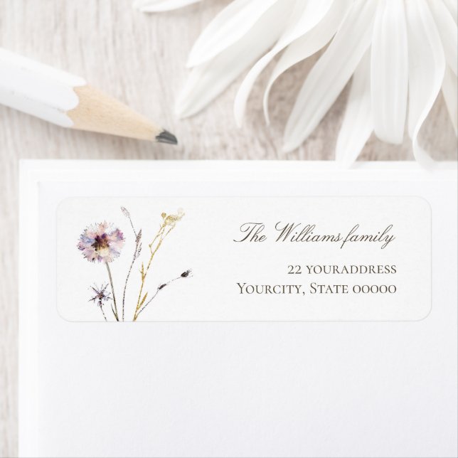 Etiqueta rótulo de flores silvestres (Insitu)