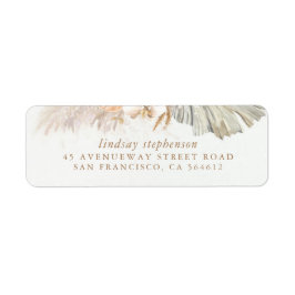 Etiqueta Rótulo de Folhagem Exótica de Grama Pampas