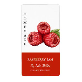Etiqueta Rótulo de Framboesa de Framboesa Moderna
