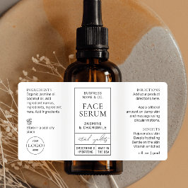 Etiqueta Rótulo de frasco cosmético de 1 OZ no estilo de bo