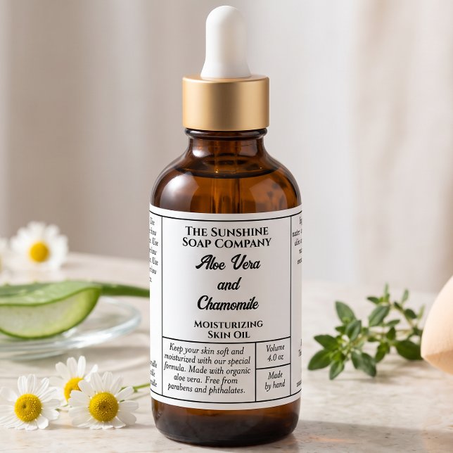 Etiqueta rótulo de frasco de conta-gotas de cosméticos bran (Criador carregado)