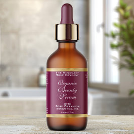 Etiqueta Rótulo de Frasco de Conta-Gotas de Cosméticos Burg