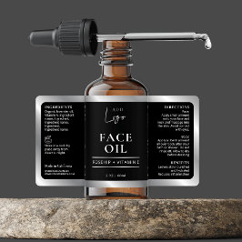 Etiqueta Rótulo de Frasco de Cuidados com a Pele Cosméticos