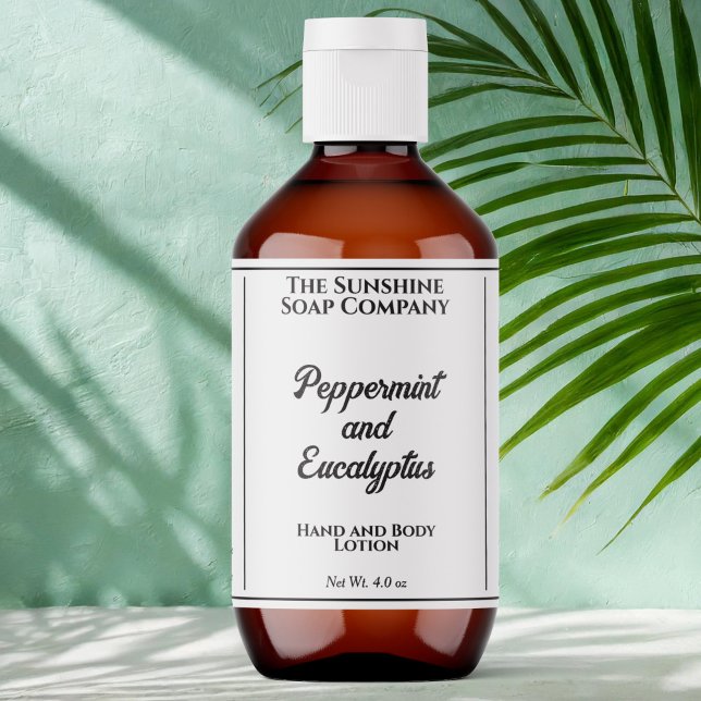 Etiqueta Rótulo de Frasco de Maquiagem Branco com Texto Pre (Criador carregado)