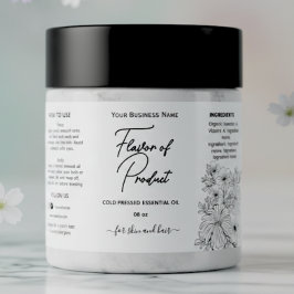 Etiqueta Rótulo de Frasco de Óleo Essencial Floral