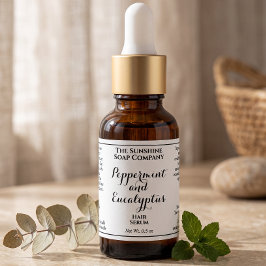 Etiqueta Rótulo de garrafa conta-gotas de cosméticos com te