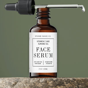 Etiqueta Rótulo de Garrafa Cosmética de 2 OZ Simples Modern