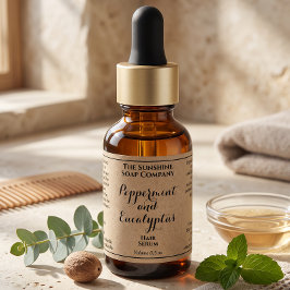 Etiqueta rótulo de garrafa de conta-gotas de cosméticos com