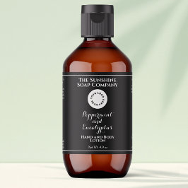 Etiqueta Rótulo de garrafa de cosméticos com logotipo de te