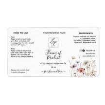 Rótulo de Garrafa de Óleo Essencial Floral Adicion