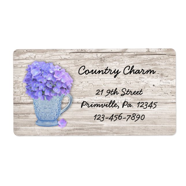 Etiqueta Rótulo de Hydrangea do País (Frente)