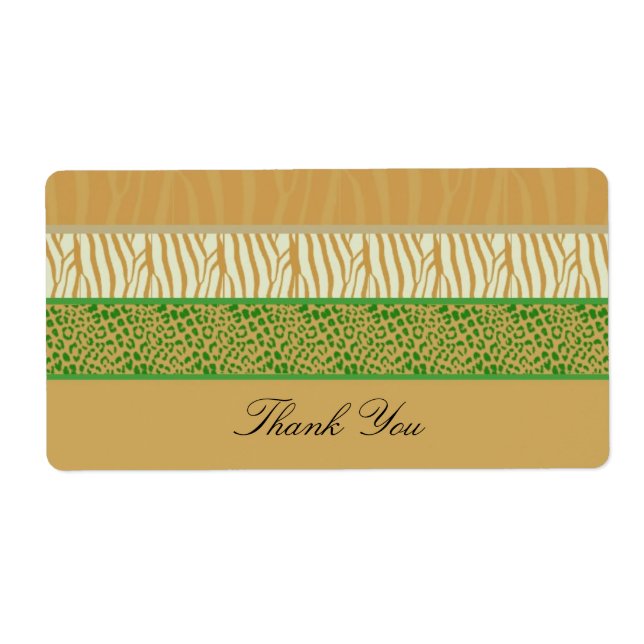 Etiqueta Rótulo de Impressão de Pele Animal (Frente)