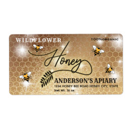 Etiqueta Rótulo de jarro de mel para a caligrafia moderna