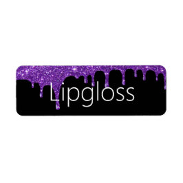 Etiqueta Rótulo de Lipgloss, gota a púrpura