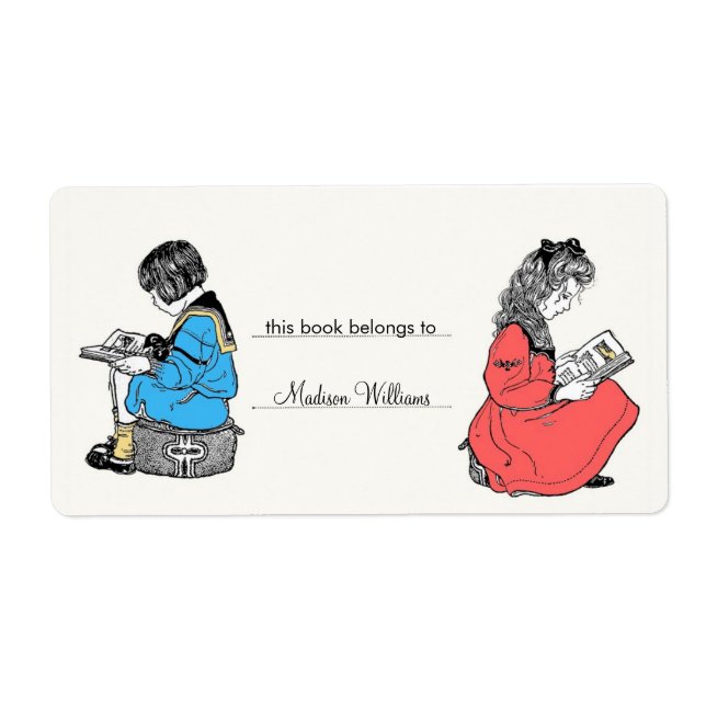 Etiqueta Rótulo de Livro Personalizado da Placa de Seleção  (Frente)